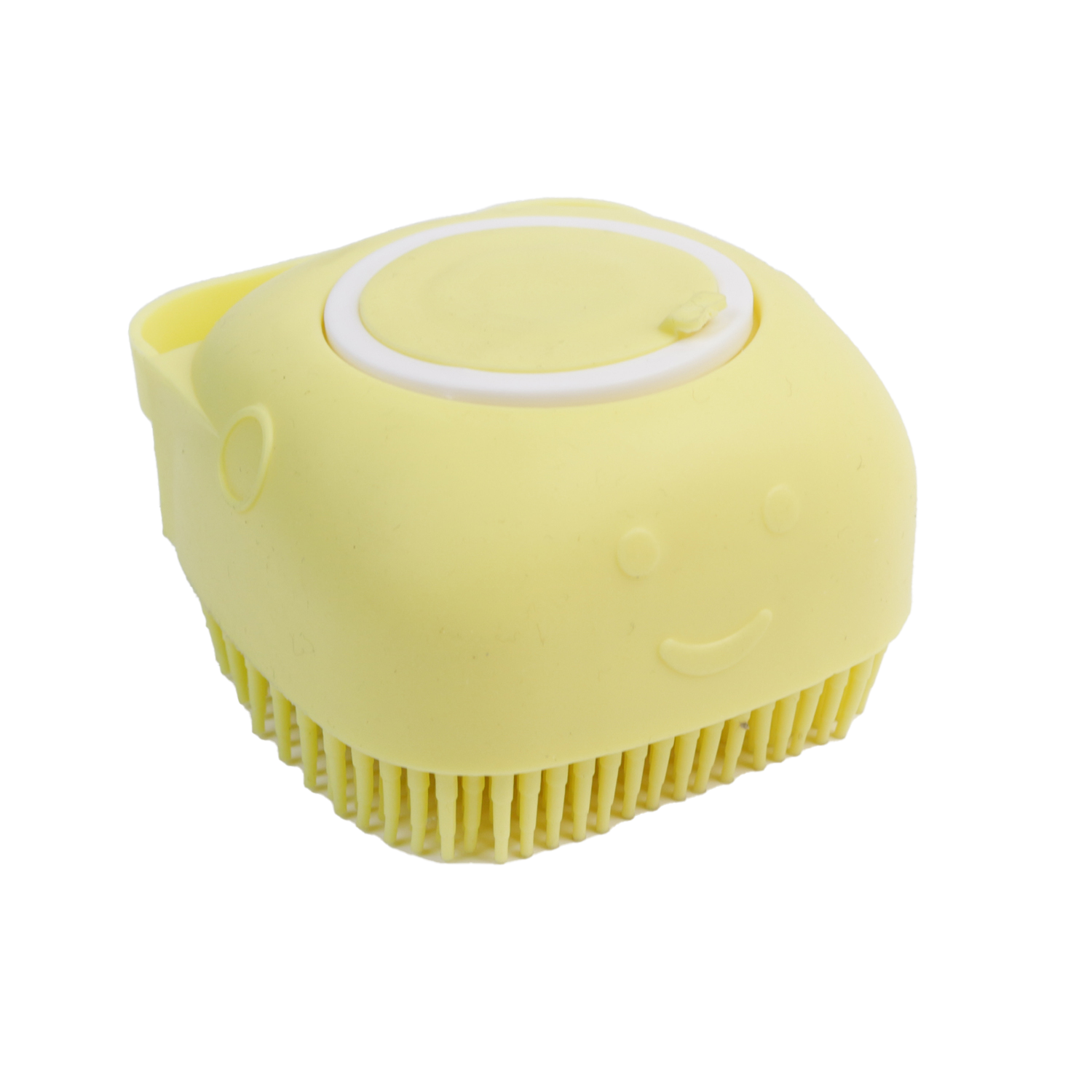 Soap Dispensing Silicone Scrubber - Yellow